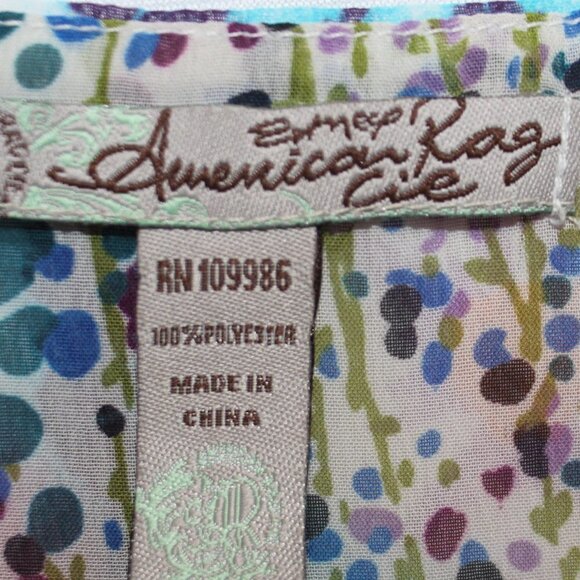 American Rag Abstract Floral Racer Back Tank Layered Top - Picture 11 of 15